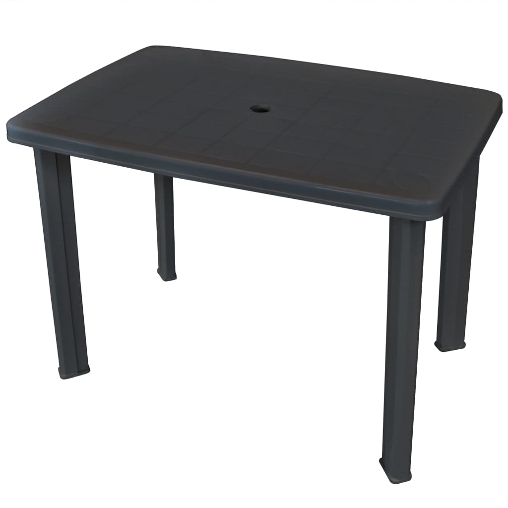 vidaXL Table de jardin Anthracite 101 x 68 x 72 cm Plastique 