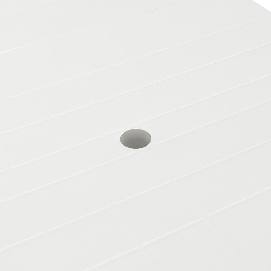 Fehér műanyag kerti asztal 210 x 96 x 72 cm 