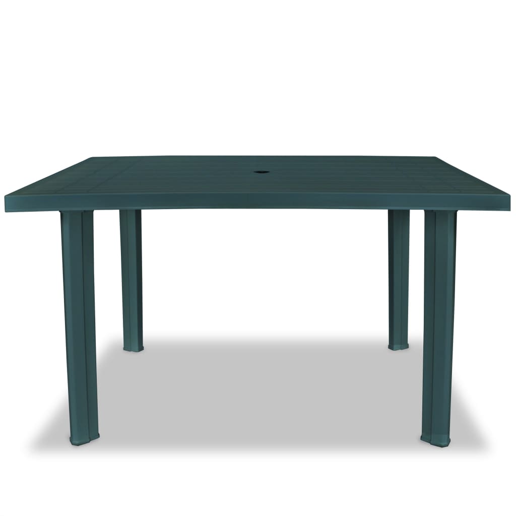 

vidaXL Tuintafel 126x76x72 cm kunststof groen