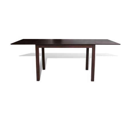 vidaXL barna, bővíthető étkezőasztal gumifából 190 cm