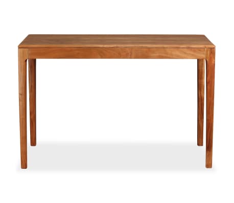 vidaXL Table de salle &agrave; manger Bois massif 118 x 60 x 76 cm