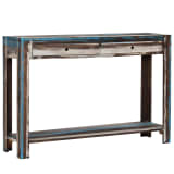 vidaXL Konsolentisch Massivholz Vintage 118 x 30 x 80 cm