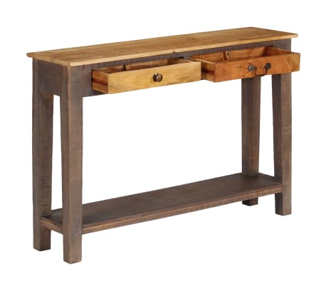 vidaXL Wandtafel vintage stijl 118x30x80 cm massief hout