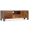 Piano tavolo con bordo vivo 80x20x2,5 cm in legno massello di mango
