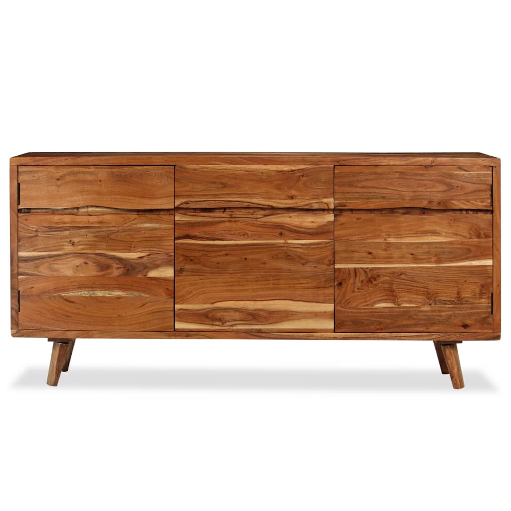 

vidaXL Dressoir met bewerkte deuren 160x40x75 cm massief hout