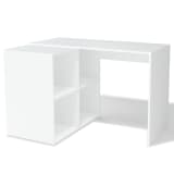 vidaXL Birou cu raft de cărți 117x92x75,5 cm, alb