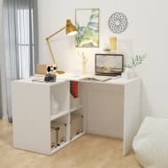 vidaXL Bureau met boekenplank