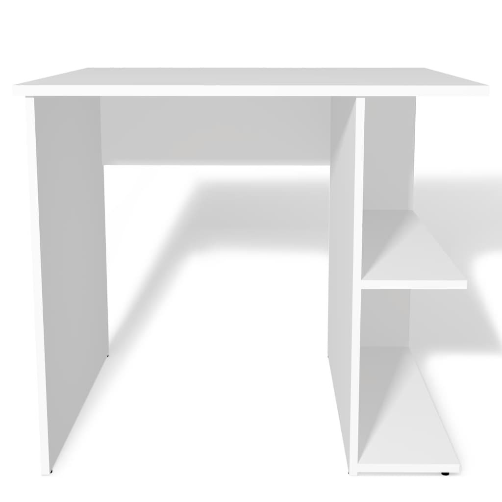 vidaXL Bureau pour ordinateur Panneau aggloméré 82 x 60 x 76 cm Blanc