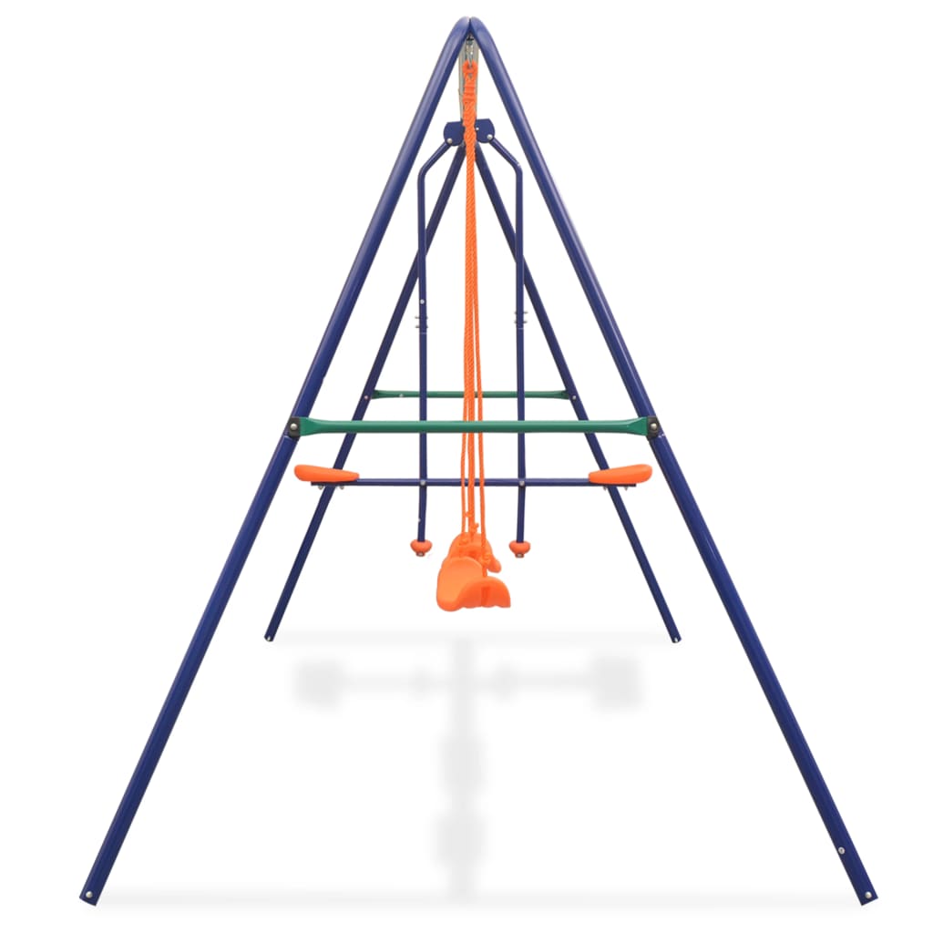 vidaXL Swing Set with 4 Seats Orange