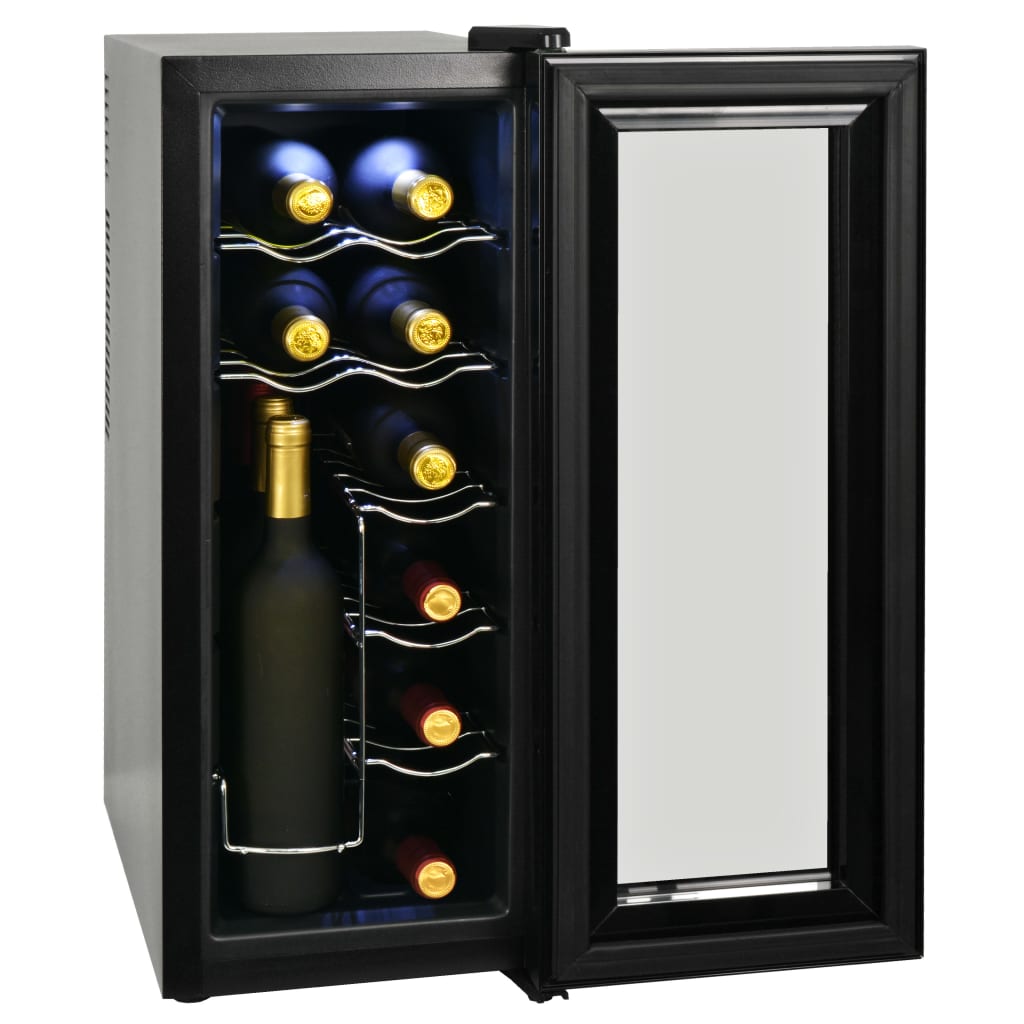 vidaXL Chladnička na víno/barová chladnička, 35 l, 12 fliaš, LCD displej