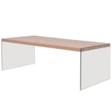 vidaXL Soffbord glas MDF ekfärgad