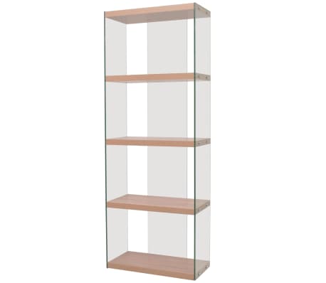 vidaXL Boekenkast met 4 schappen glas MDF eikenkleur online kopen ... vidaXL Boekenkast met 4 schappen glas MDF eikenkleur online kopen ...
