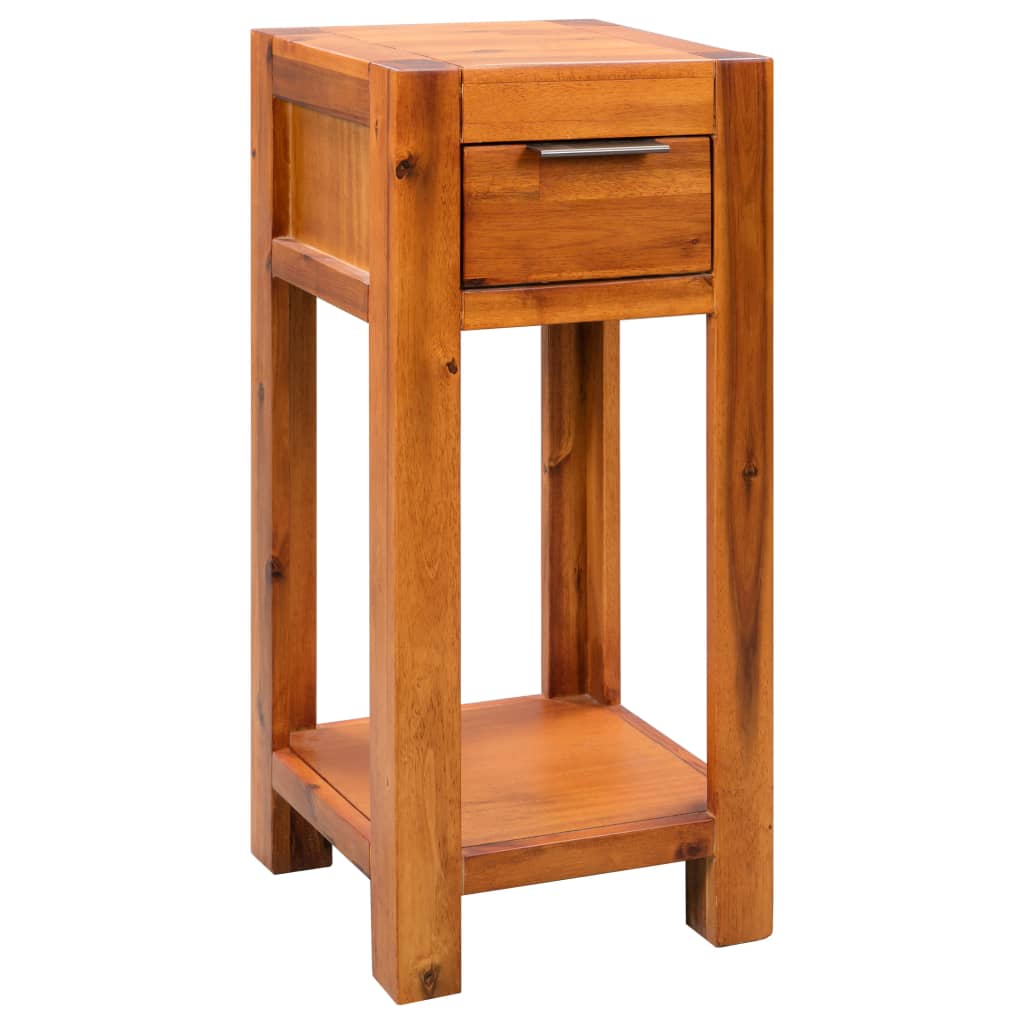 

vidaXL End Table Solid Acacia Wood 11.8"x11.8"x27.5"
