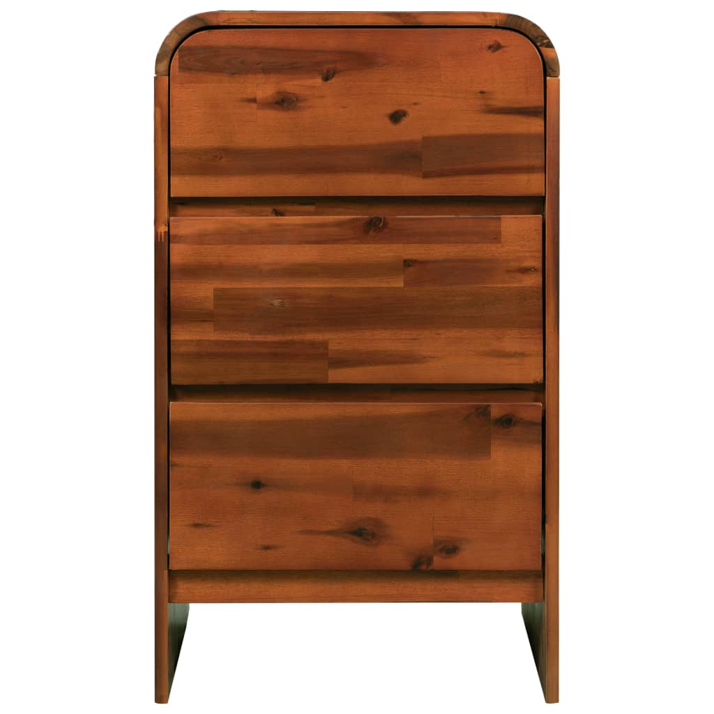 vidaXL Commode à tiroirs Bois d'acacia massif 45 x 37 x 75 cm