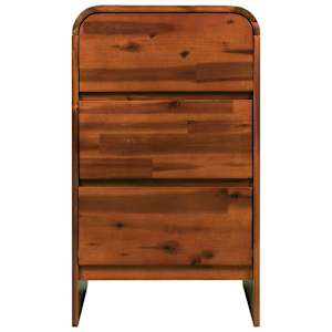 vidaXL Commode &agrave; tiroirs Bois d'acacia massif 45 x 37 x 75 cm