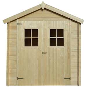 vidaXL Garden House Shed Log Timber Cabin 2x2 m 19 mm Wood