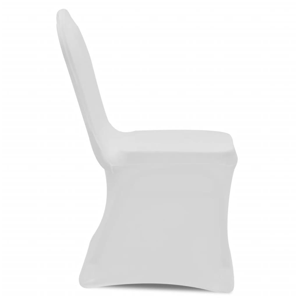  Naťahovací návlek na stoličku, 100 ks, biely