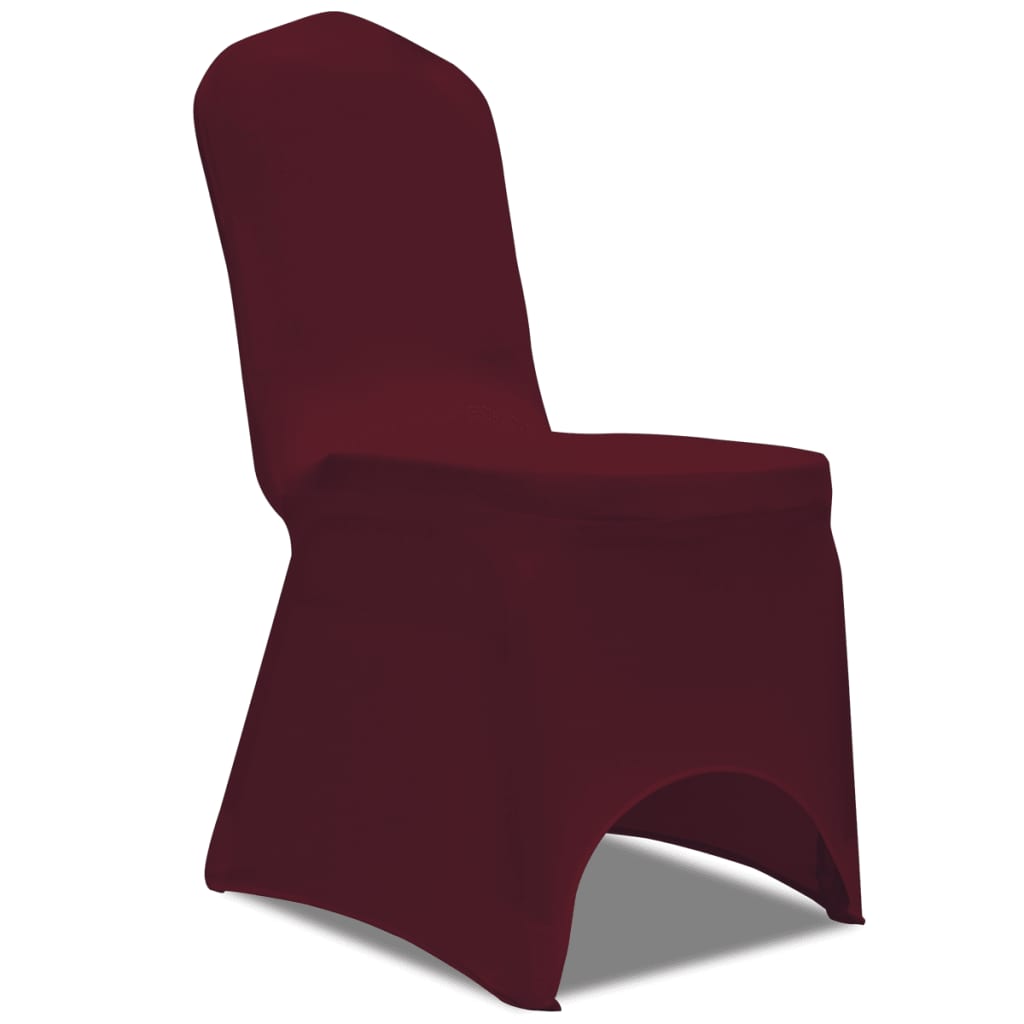 vidaXL Huse elastice pentru scaun, 100 buc., bordo 100 imagine model 2022