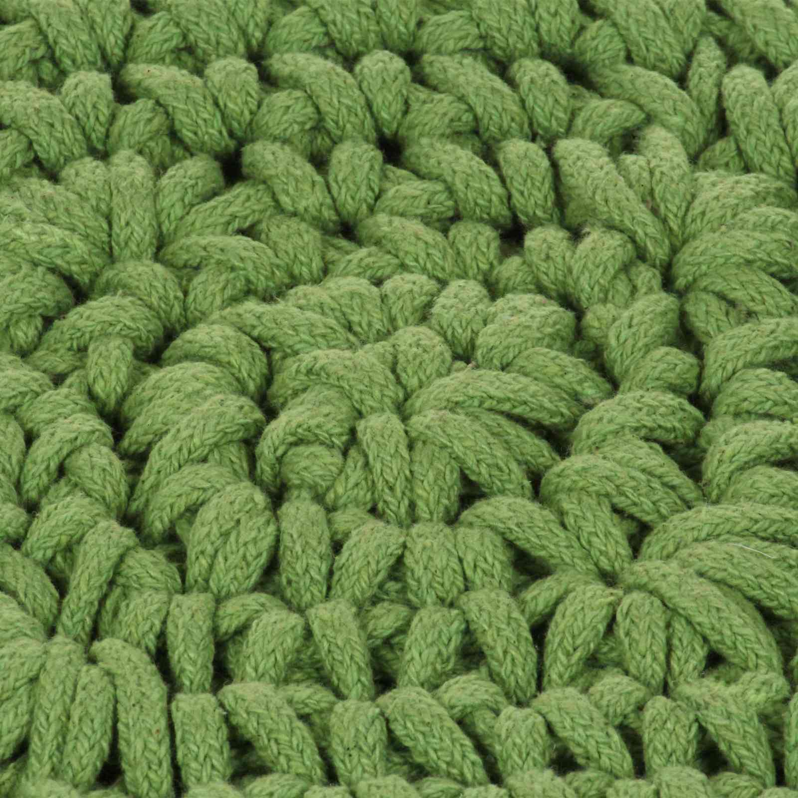 Perna decorativă Basketweave cu pernă Verde 50 x 50 cm Bumbac [2]