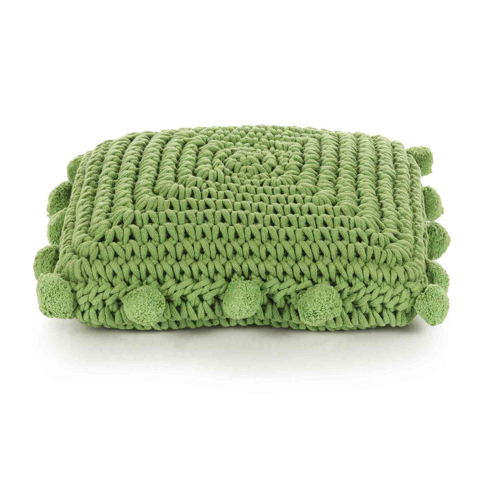 Perna decorativă Basketweave cu pernă Verde 50 x 50 cm Bumbac [1]