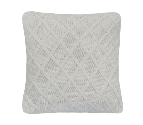 vidaXL 2 poduszki, bawełna o grubym splocie, 45x45 cm, złamana biel