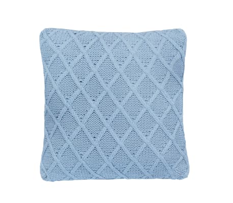 vidaXL 2 poduszki, bawełna o grubym splocie, 45x45 cm, jasnoniebieskie