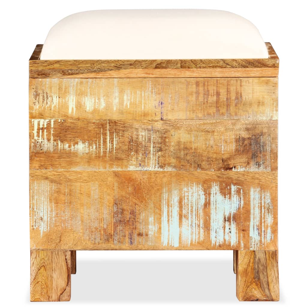 

vidaXL Opslagbankje 40x40x45 cm massief gerecycled hout