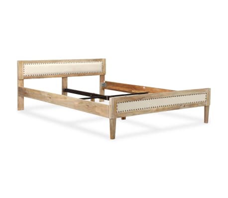 vidaXL Estructura de cama de madera de mango maciza 140x200 cm