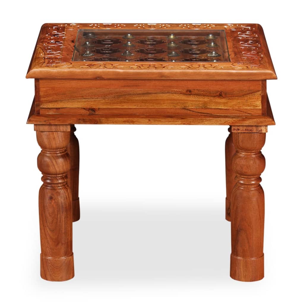 vidaXL Tavolino da Caffè in Legno Massello di Acacia 45x45x40 cm