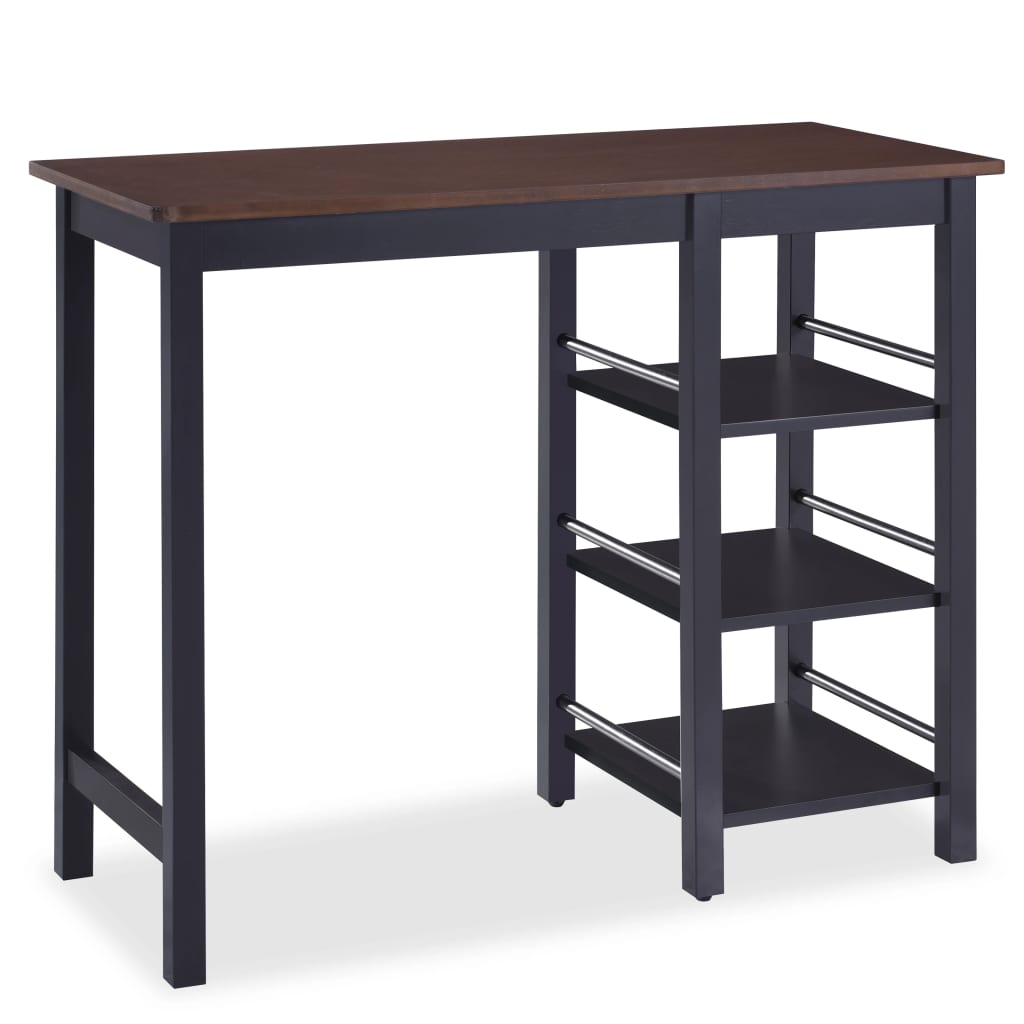 

vidaXL 3-delige Barset MDF zwart