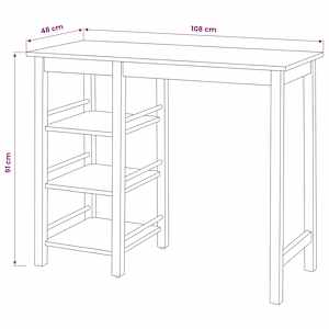 Barový set 3 ks MDF černý - obrázek 9