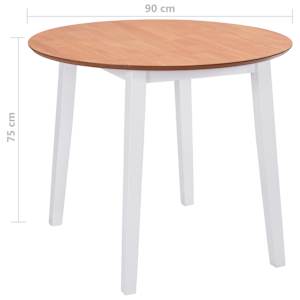 Rozkládací jídelní stůl kulatý MDF bílý - obrázek 8