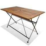 vidaXL Tavolo Pieghevole da Giardino in Legno di Acacia 120x70x74 cm