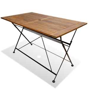 vidaXL Sulankst. lauko valg. baldų kompl., 7d., akacijos med. masyv.