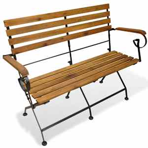 Skládací zahradní lavice 112 cm masivní akácie - obrázek 1