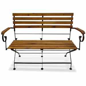 Skládací zahradní lavice 112 cm masivní akácie - obrázek 2