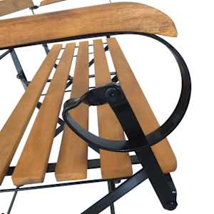 Skládací zahradní lavice 112 cm masivní akácie - obrázek 4
