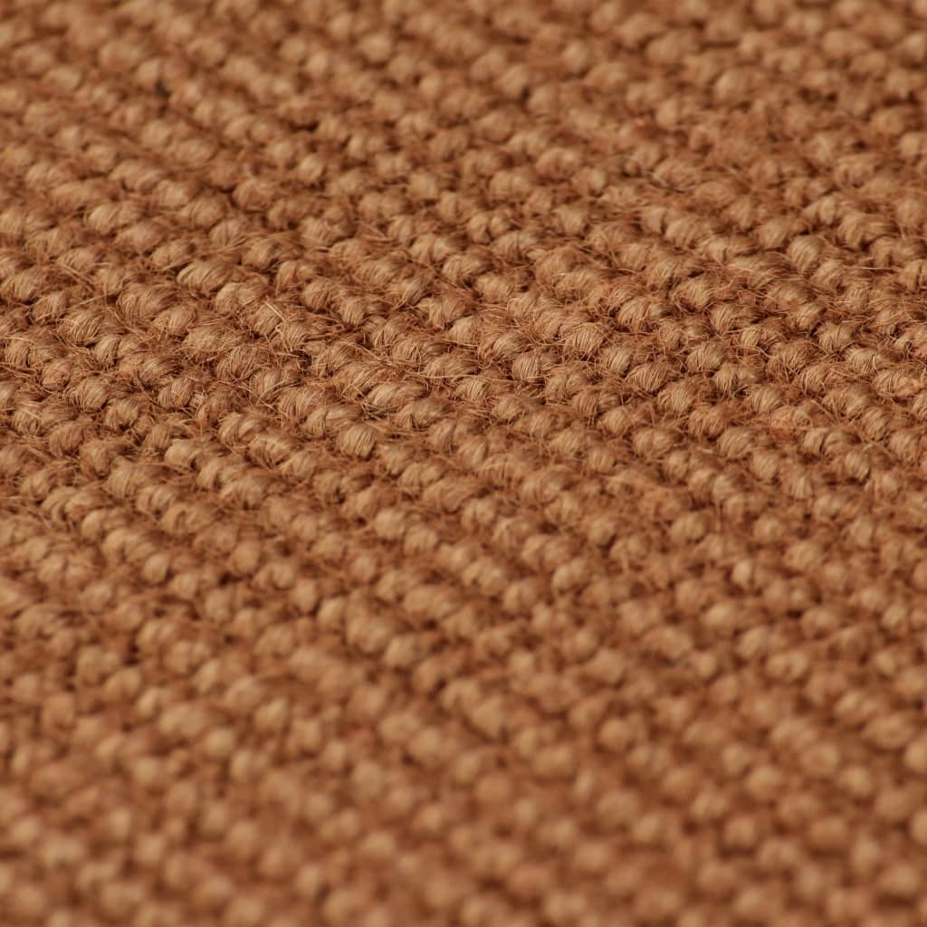 vidaXL Dywan z juty z podkładem z lateksu, 70 x 130 cm, brązowy