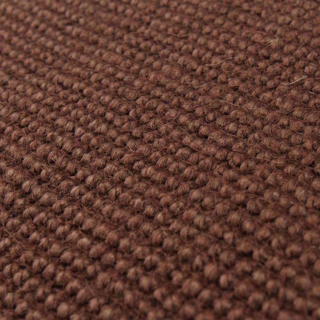 vidaXL jutetæppe med latexunderside 120 x 180 cm mørkebrun