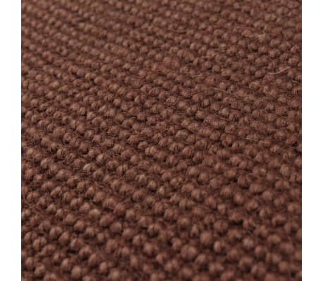 vidaXL Teppich Jute mit Latexrücken 160 x 230 cm Dunkelbraun