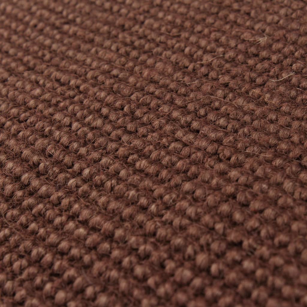 vidaXL Area Rug Jute with Latex Backing 190x240 cm Dark Brown