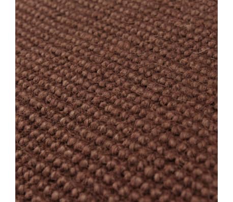 vidaXL Teppich Jute mit Latexrücken 190 x 240 cm Dunkelbraun