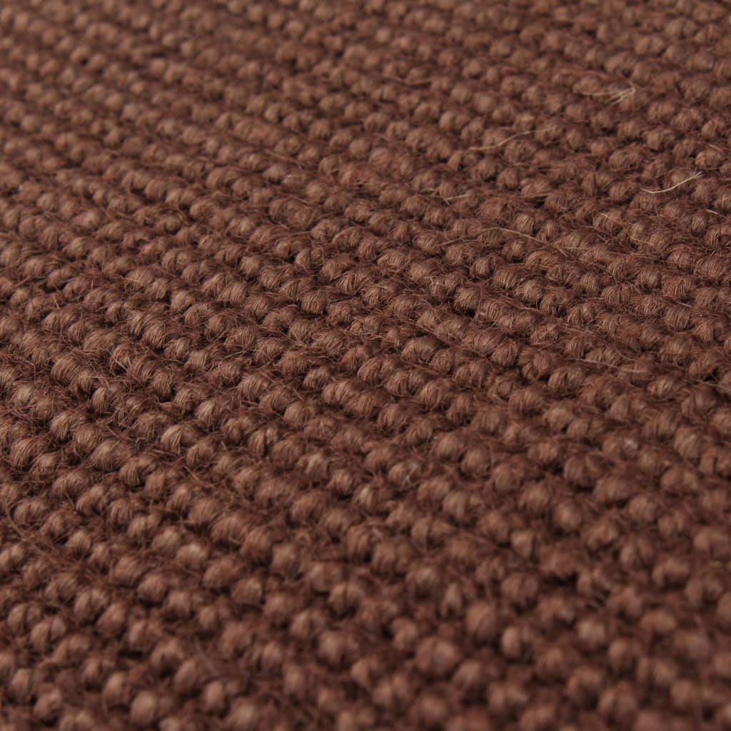 vidaXL paklājs, 190x300 cm, džuta ar lateksa pamatni, tumši brūns