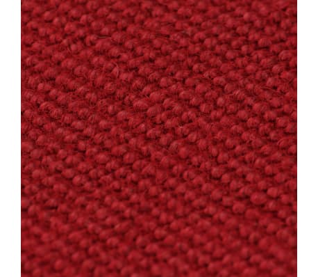 vidaXL Dywan z juty, spód z podkładem z lateksu, 70 x 130 cm, czerwony