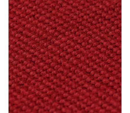 vidaXL Preproga iz jute s podlogo iz lateksa 120x180 cm rdeča