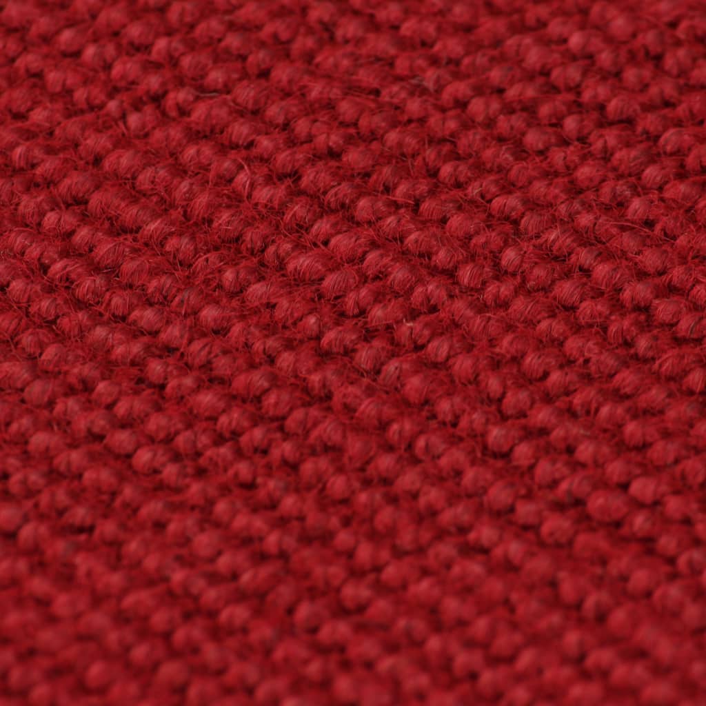 vidaXL Alfombra de yute con reverso de latex 160x230 cm roja