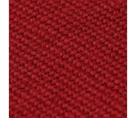 vidaXL Alfombra de yute con reverso de latex 160x230 cm roja