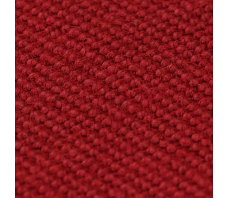 vidaXL Teppich Jute mit Latexrücken 190 x 240 cm Rot