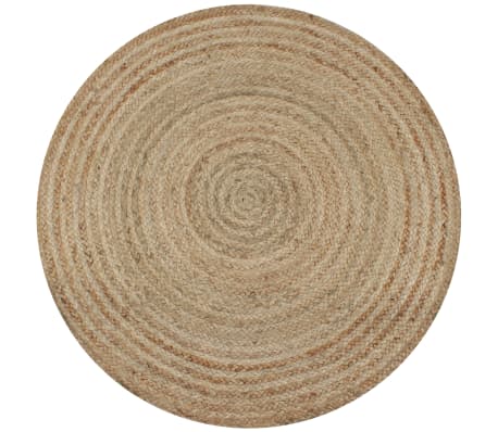 vidaXL Area Rug Braided Jute 150 cm Round | vidaXL.com.au