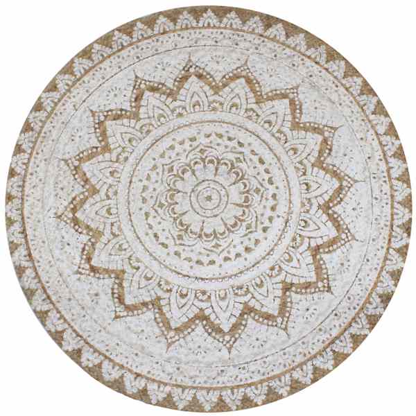 vidaXL vaip, punutud džuut, tr&uuml;kimustriga, 90 cm, &uuml;mmargune